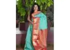 Discover Elegance with Shrus Saree’s Pink & Green Kanchipuram Silk Saree!