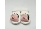 Awesome 3D Anti-Slip Baby Dinosaur Tube Socks, White
