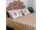 Experience Luxurious Comfort with Premium Hand Block Floral Print Soft Cotton Jaipuri Bedsheets