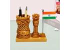 Buy Pen Stand | Wooden Pen Stand for Office & Study Table