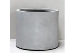 Contemporary Grey Cylinder Planter – Modern Elegance for Any Space