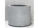 Contemporary Grey Cylinder Planter – Modern Elegance for Any Space