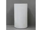 Elegant White Slim Cylinder Pot for Modern Garden Style