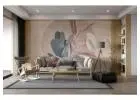 Muted Tones Floral Leaf Wallpaper