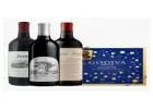 Elegant silver oak wine gift baskets- Fast USA delivery