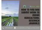 Explore Innovation with Indian Agricultural Research Journals