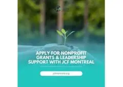 Apply for Nonprofit Grants & Leadership Support with JCF Montreal
