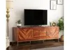 Stylish Wooden TV Unit for Living Room with Storage