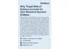 Why Target Web of Science Journals for Your Research Success – Ondezx