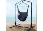 Gardeon Outdoor Hammock Chair with Stand Swing Hanging Hammock with Pillow Grey