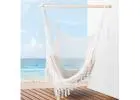 Gardeon Hammock Chair Swing – Comfortable Cream Mesh for Camping & Relaxing