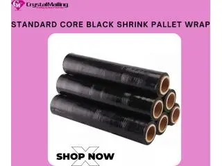 Standard-Core Black Shrink Pallet Wrap 500 mm × 200 m (17-Micron) Standard-Core Black Shrink Pallet Wrap 500 mm × 200 m (17-Micron)