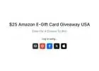 $25 Amazon E-Gift Card Drop — Enter for free in 60 Seconds! -Indiana