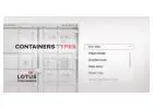Shipping container types | LOTUS Containers