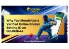 Get a Verified Online Cricket Betting ID on Golden444