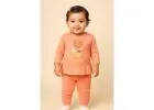 Peach Be Free Top and Pants Set for Baby Girls