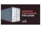 Lease shipping containers | LOTUS Containers