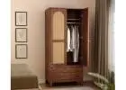 Practical Bedroom Organization with a Wooden Cupboard