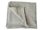 Luxurious Mosaic Jacquard Double-Sided Linen Cotton Throw