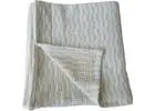 Mosaic Jacquard Double-Sided Linen Cotton Throw – Cozy & Stylish