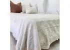 Luxury Chartres Jacquard Linen Cotton Bedcover 240x200cm