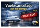 vuelo cancelado por mal tiempo
