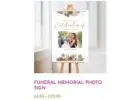 Funeral Memorial Sign for Personal, Thoughtful Remembrance