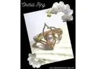 Orchid Flower Ring with Pearl