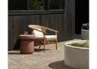 Granada Fern Button Side Table for Nature-Inspired Outdoor Styling