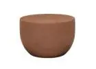 Modern Granada Drum Side Table in Brique for Stylish Outdoor Living