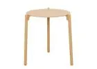 Industrial Delphi Side Table with Natural Metal Finish for Outdoor Style