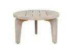 Classic Montana Round Side Table in Aged Teak Finish