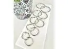 Sterling Silver 3mm Hoop Earrings – Polished Round Hoops in 20mm to 40mm Sizes